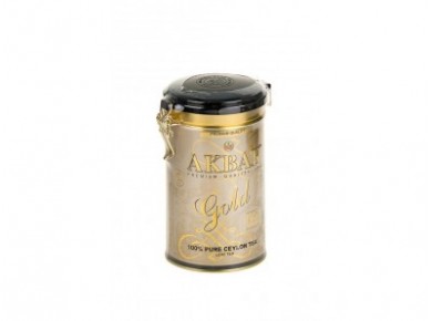 Чай AKBAR gold черный, ж/б, 225г, 1 штука