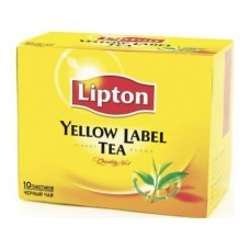 Чай LIPTON yellow label черный, 10х2г, 6 штук