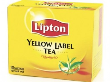 Чай LIPTON yellow label черный, 10х2г, 6 штук