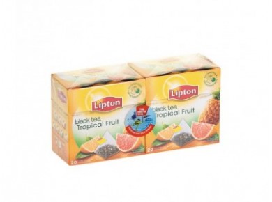 Чай LIPTON Тропические фрукты, 20х1,8г, 2 штуки