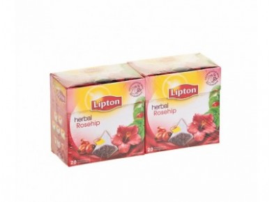 Чай LIPTON шиповник, 20x2,5г, 2 штуки