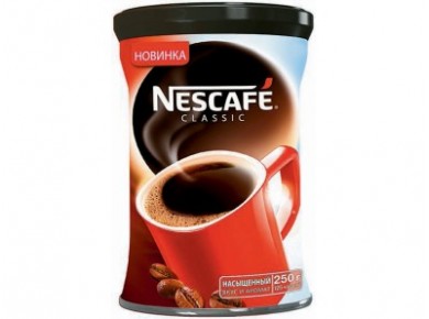 Растворимый кофе NESCAFE Classic ж/б, 250г, 8 штук