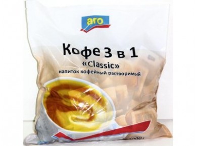 Кофе ARO 3в1 классик, 100х20г, 1 штука