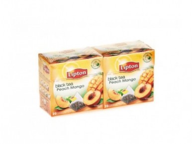 Чай LIPTON персик/манго, 20х1,8г, 2 штуки