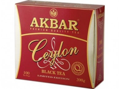 Чай Черный Пакетированный AKBAR Ceylon, 100х2г, 1 штука