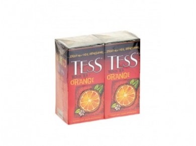 Чай TESS black tea orange, 25х1,5г, 2 штуки