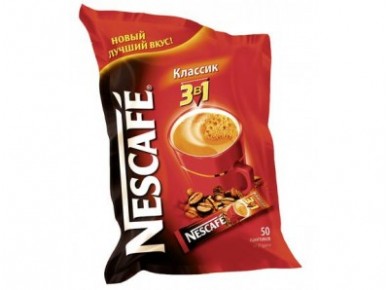 Напиток кофейный быстрорастворимый NESCAFE 3в1 в ассортименте, 50x16г, 1 штука