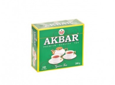 Чай AKBAR зеленый, 100х2г, 1 штука