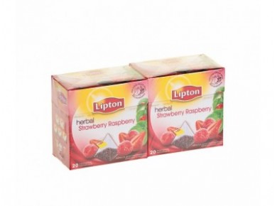 Чай LIPTON клубника/малина, 20х2г, 2 штуки