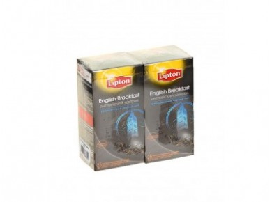 Чай LIPTON черный english breakfast, 25*2г, 2 штуки