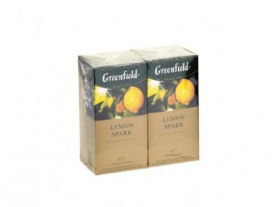 Чай черный GREENFIELD Lеmоn spark, 25х1,5г, 2 штуки