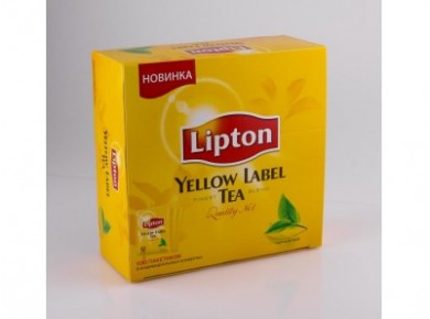Чай LIPTON yellow label черный, в саше, 100х2г, 1 штука