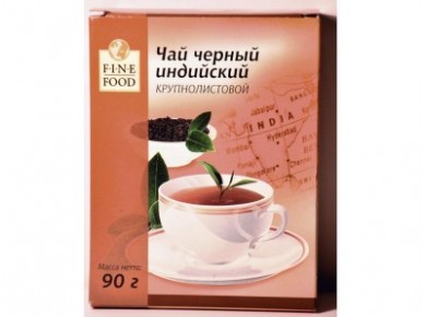 Чай FINE FOOD индийский черный листовой, 90г, 2 штуки