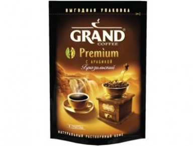 Растворимый кофе GRAND premium, 200г, 1 штука