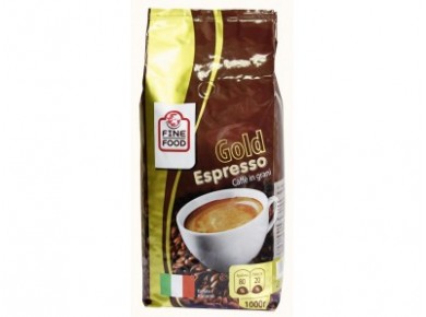 Зерновой кофе FINE FOOD gold espresso жареный, 1кг, 1 штука