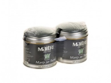 Чай MAITRE de lux зеленый, ж/б, 65г, 2 упаковки