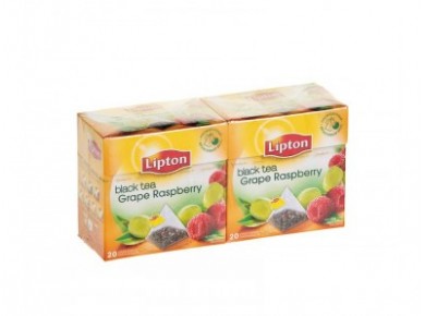Чай LIPTON виноград/малина фруктовый, 20х1,8г, 2 штуки