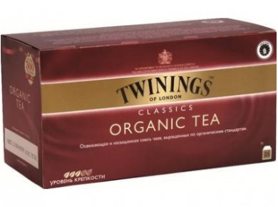 Чай TWININGS Organic черный, 25*2г, 2 упаковки