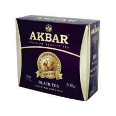 Чай AKBAR черный пакетированный, 100х2г, 1 штука