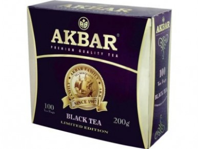 Чай AKBAR черный пакетированный, 100х2г, 1 штука