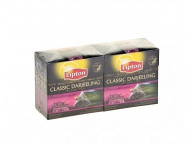 Чай LIPTON дарджилинг крупнолистовой черный, 20х1,9г, 2 штуки