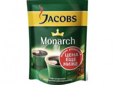 Растворимый кофе JACOBS MONARCH, 75г, 1 штука