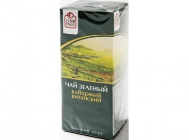 Чай FINE FOOD Зеленый Байховый Китайский, 1,8гх25г, 2 упаковки