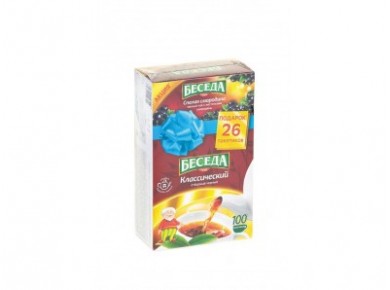 Чай БЕСЕДА классический, 100г+чай беседа смородина 26х1,8г, 1 штука