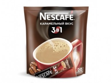 Кофе порционный NESCAFE 3В1 Карамель, 20х20г, 1 упаковка