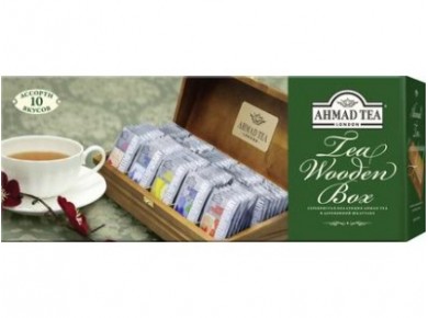 Чайная шкатулка AHMAD tea ассорти 10 вкусов, 10х10х2г, 1 штука
