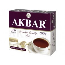 Чай AKBAR черный пакетированный классический, 100х2г, 1 штука