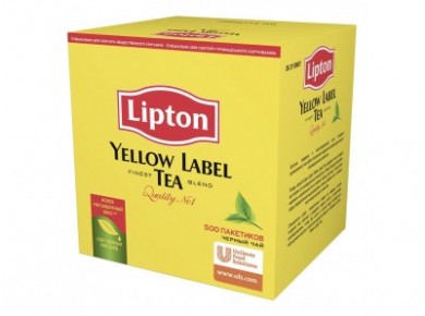 Чай LIPTON Yellow Label черный пакетированный, 500х2г, 1 штука