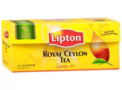Чай LIPTON черный royal ceylon, 25*2г, 3 штуки