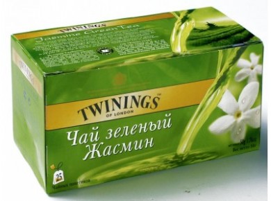 Чай TWININGS зеленый Жасмин, 25х2г, 1 коробка