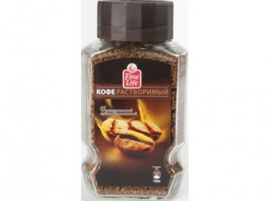 Растворимый кофе FINE LIFE, 190г, 1 штука