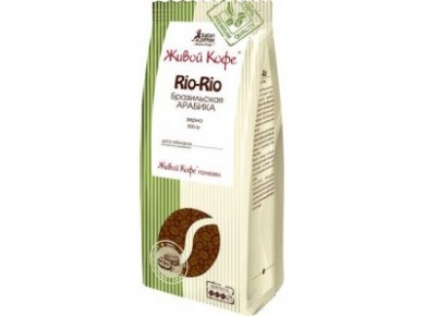 Зерновой кофе ЖИВОЙ КОФЕ Rio-Rio, 500г, 1 штука