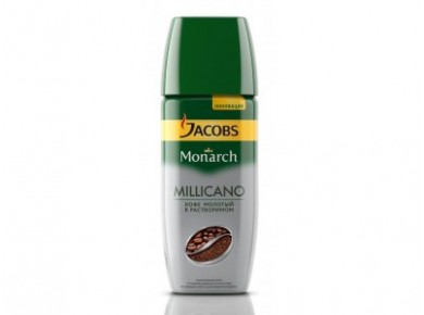 Молотый кофе в растворимом JACOBS MONARCH millicano, 190г, 1 штука