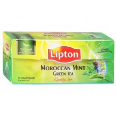 Чай LIPTON зеленый Moroccan mint, 25*1,6г, 3 упаковки