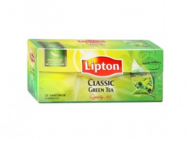 Чай LIPTON зеленый classic, 25*1,7г, 3 упаковки
