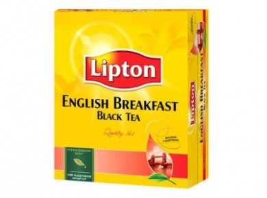 Чай черный LIPTON пакетированный Английский завтрак 100х2г, 1 штука