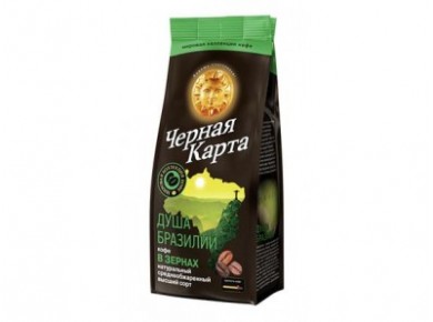 Кофе в зернах ЧЕРНАЯ КАРТА Душа Бразилии, 250г, 1 штука