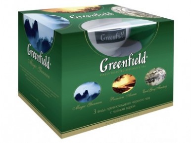 Чайный набор GREENFIELD + Чайная пара, 3х50г, 1 штука
