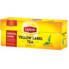 Чай черный LIPTON Yellow Label, 20х2г, 1 штука