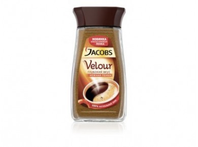 Растворимый кофе JACOBS Velour, 95г, 1 штука