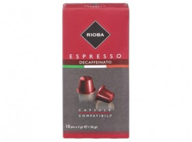 Капсулы RIOBA Decaffeinato, 10х5г, 1 штука