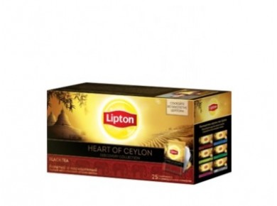 Чай черный LIPTON Heart of ceylon, 25х2г, 1 штука
