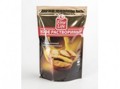 Кофе FINE LIFE растворимый пакет, 150г, 1 штука