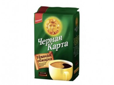 Молотый кофе ЧЕРНАЯ КАРТА Темная обжарка, 250г, 1 штука