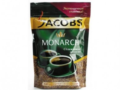 Кофе JACOBS MONARCH растворимый в пакете, 95г, 1 штука