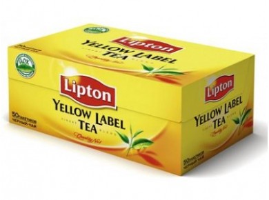 Чай LIPTON yellow label черный пакетированный, 50x2г, 4 штуки